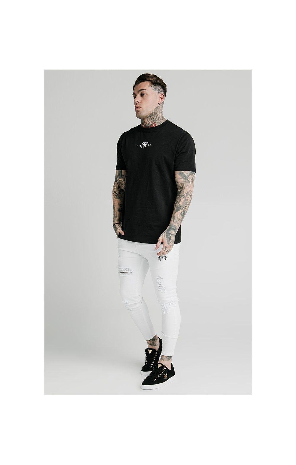 SikSilk Distressed Prestige Skinny Denims - White sold by Siksilk product image thumbnail 6