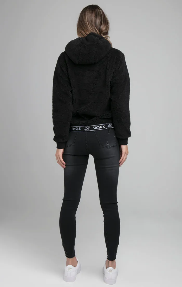 SikSilk Tape Sherpa Overhead Hoodie - Black sold by Siksilk product image thumbnail 5