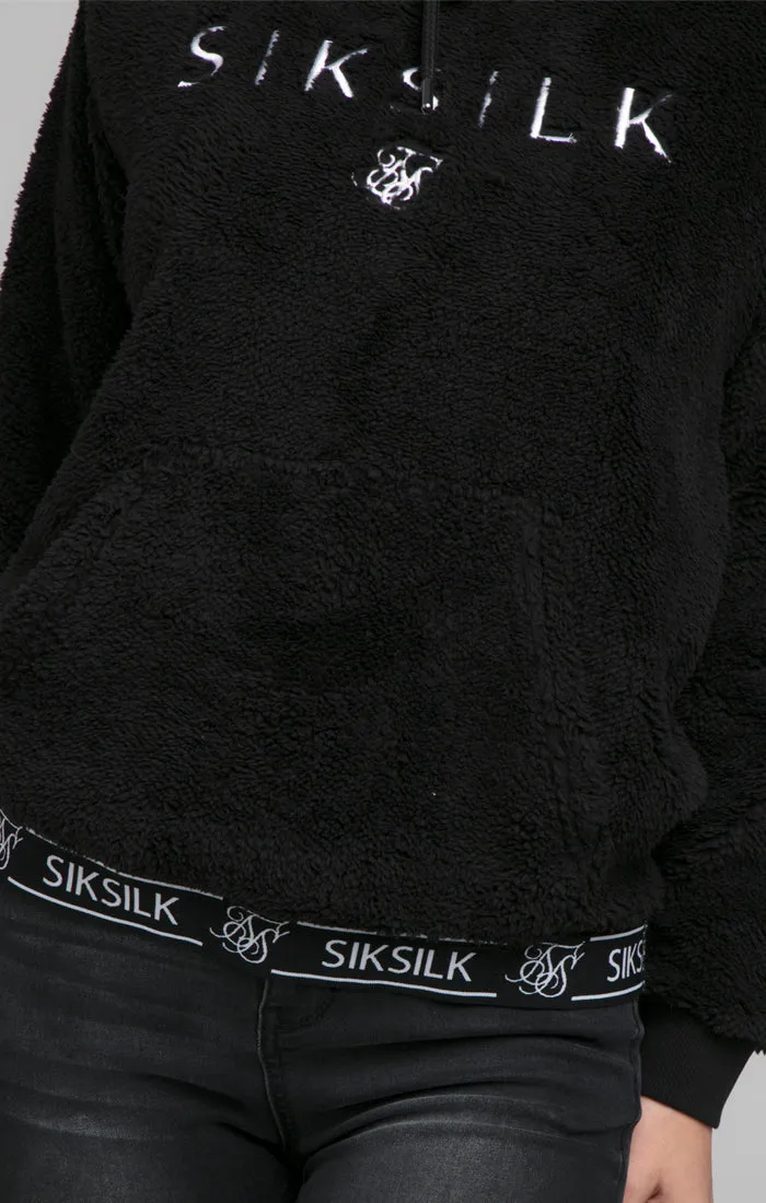 SikSilk Tape Sherpa Overhead Hoodie - Black sold by Siksilk product image thumbnail 2