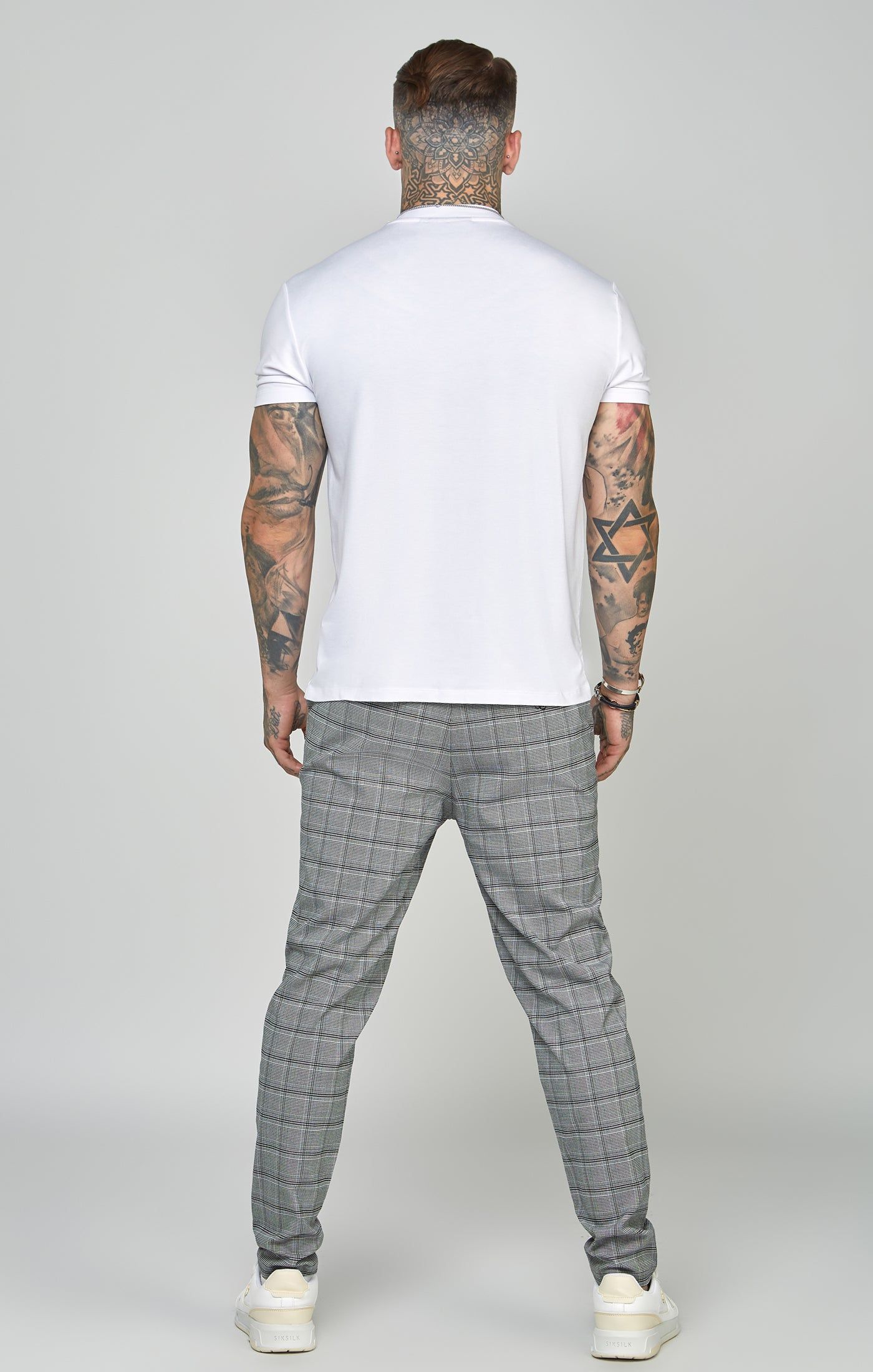 Grey Tapered Fit Smart Woven Joggers sold by Siksilk product image thumbnail 5