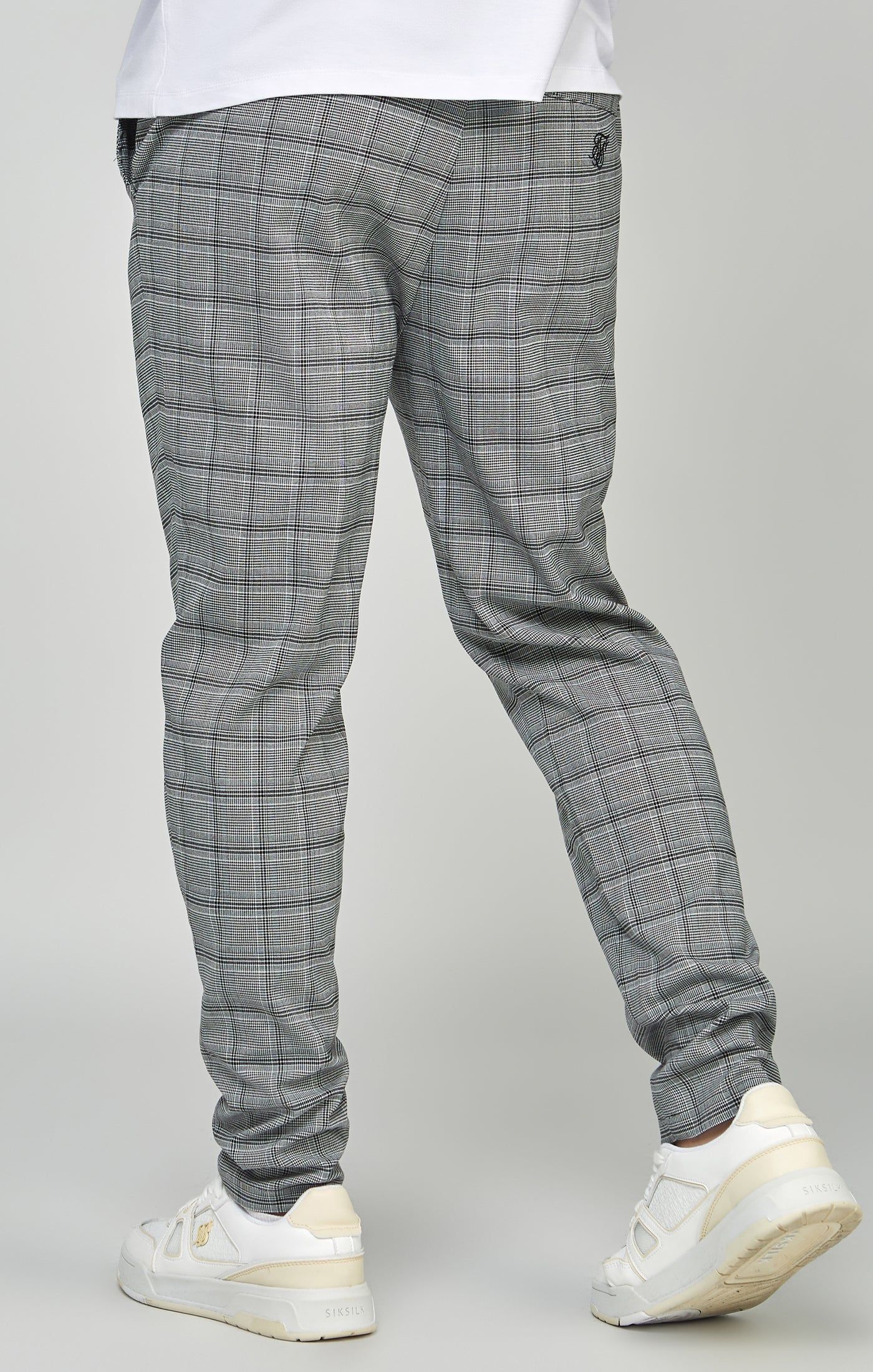 Grey Tapered Fit Smart Woven Joggers sold by Siksilk product image thumbnail 4