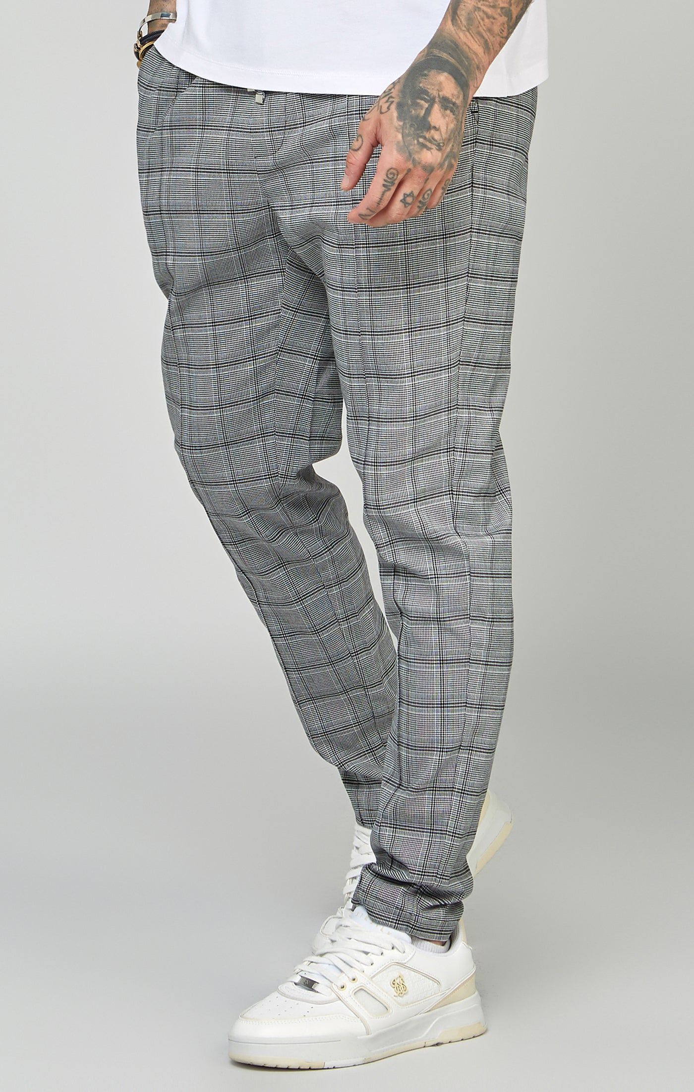 Grey Tapered Fit Smart Woven Joggers sold by Siksilk