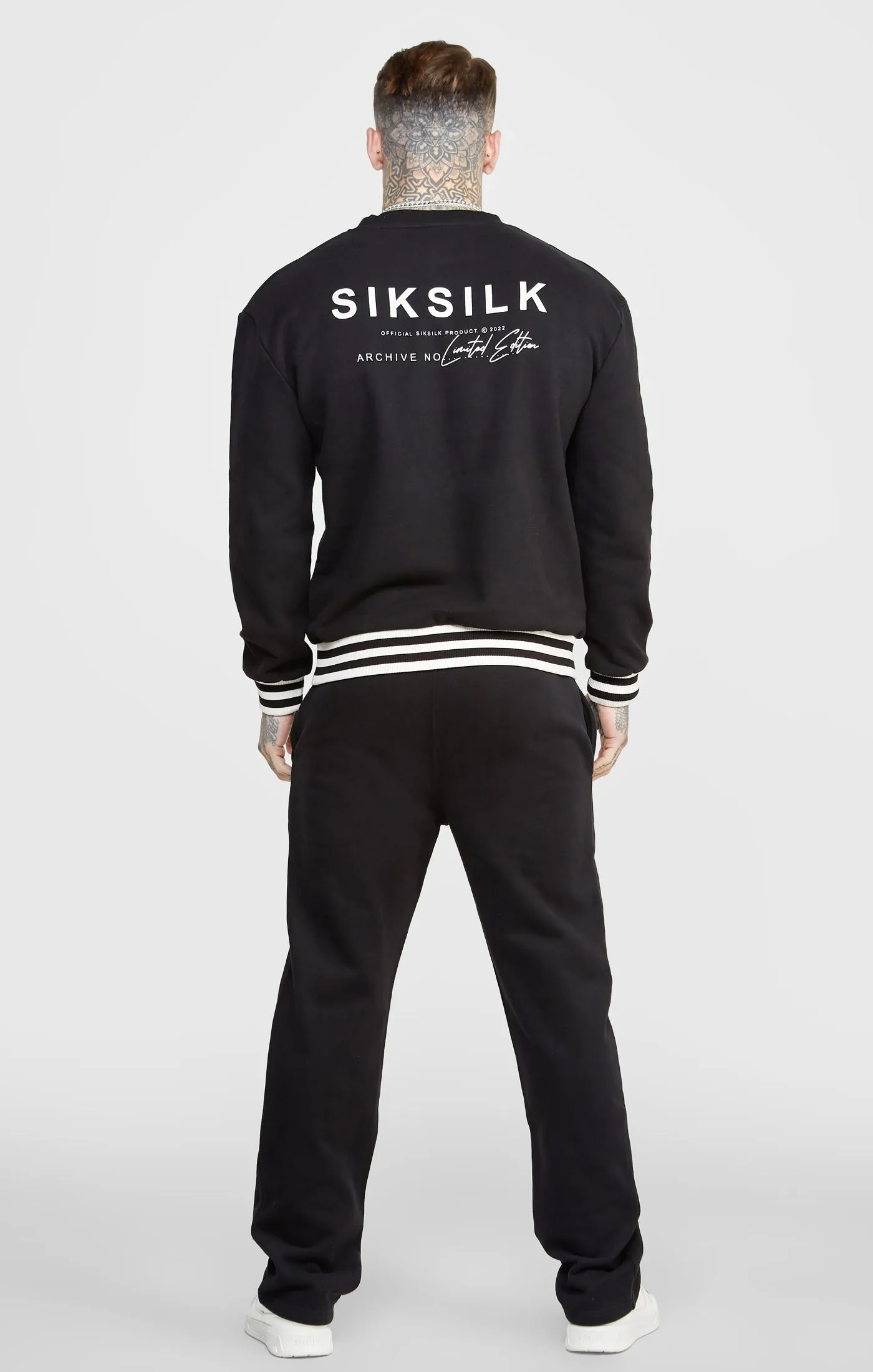 Black Oversized Back Logo Sweat sold by Siksilk product image thumbnail 5