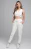 SikSilk Woven Badge Racerback Bralette - White sold by Siksilk