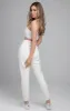 SikSilk Woven Badge Racerback Bralette - White sold by Siksilk