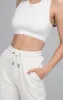 SikSilk Woven Badge Racerback Bralette - White sold by Siksilk