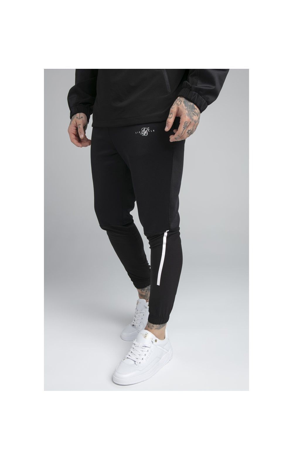 SikSilk Tranquil Training Pants - Black & Grey sold by Siksilk