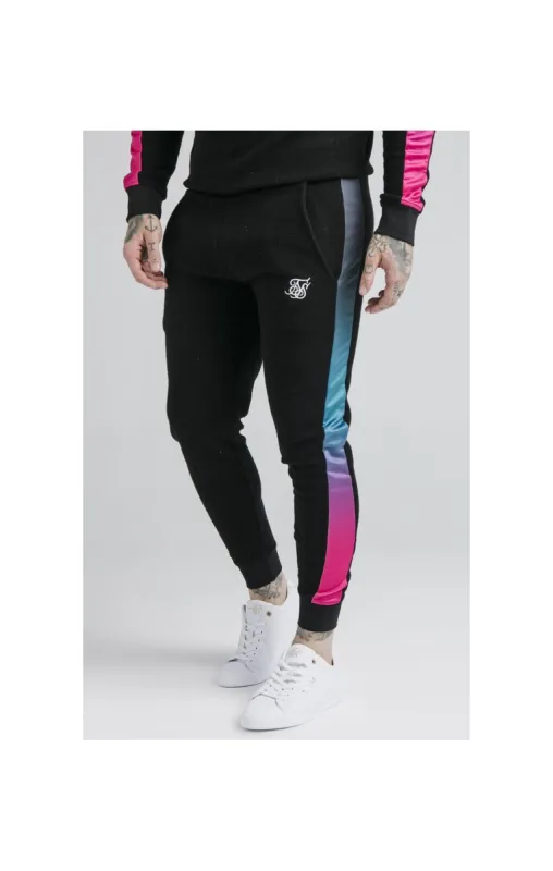 SikSilk Loop Back Fade Joggers - Black & Tri Neon sold by Siksilk