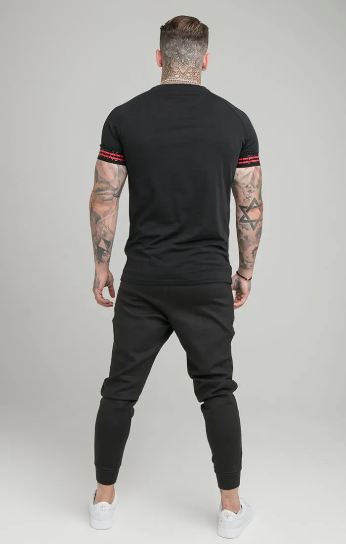 Black Elastic Cuff T-Shirt sold by Siksilk product image thumbnail 4