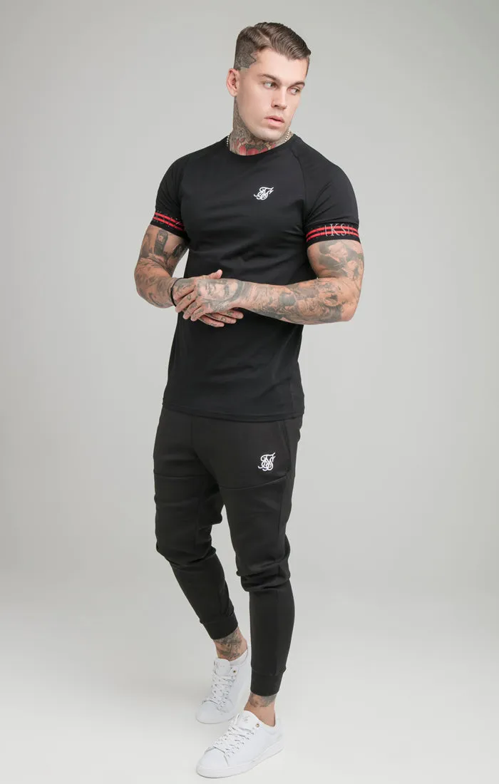 Black Elastic Cuff T-Shirt sold by Siksilk product image thumbnail 5