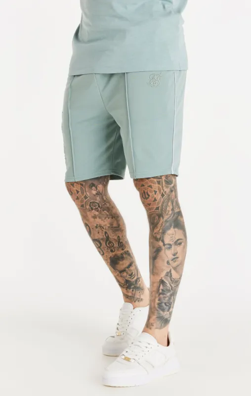 SikSilk Script Pleated Shorts - Teal sold by Siksilk