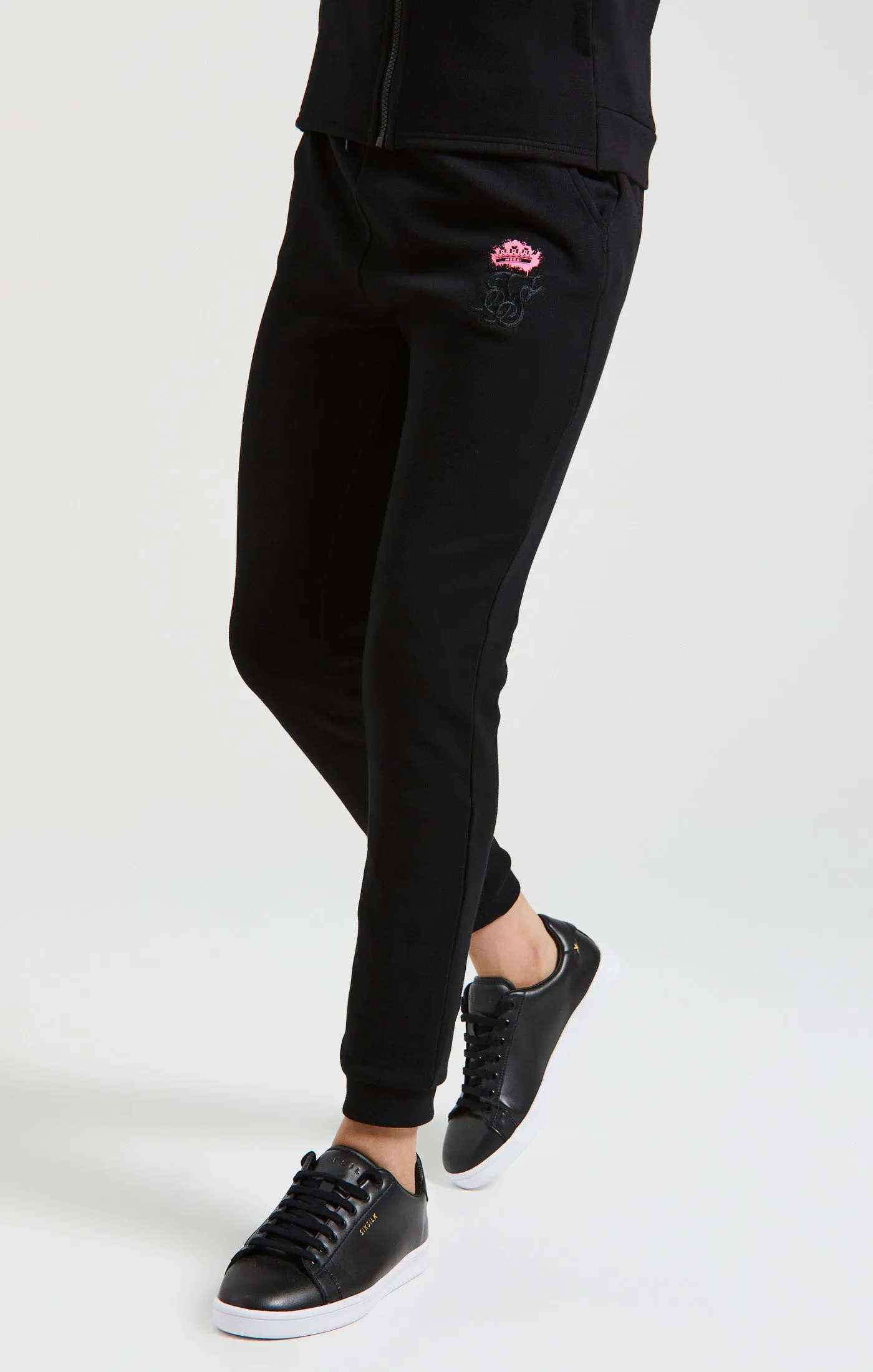 Boys Messi x SikSilk Black Cuffed Pant sold by Siksilk