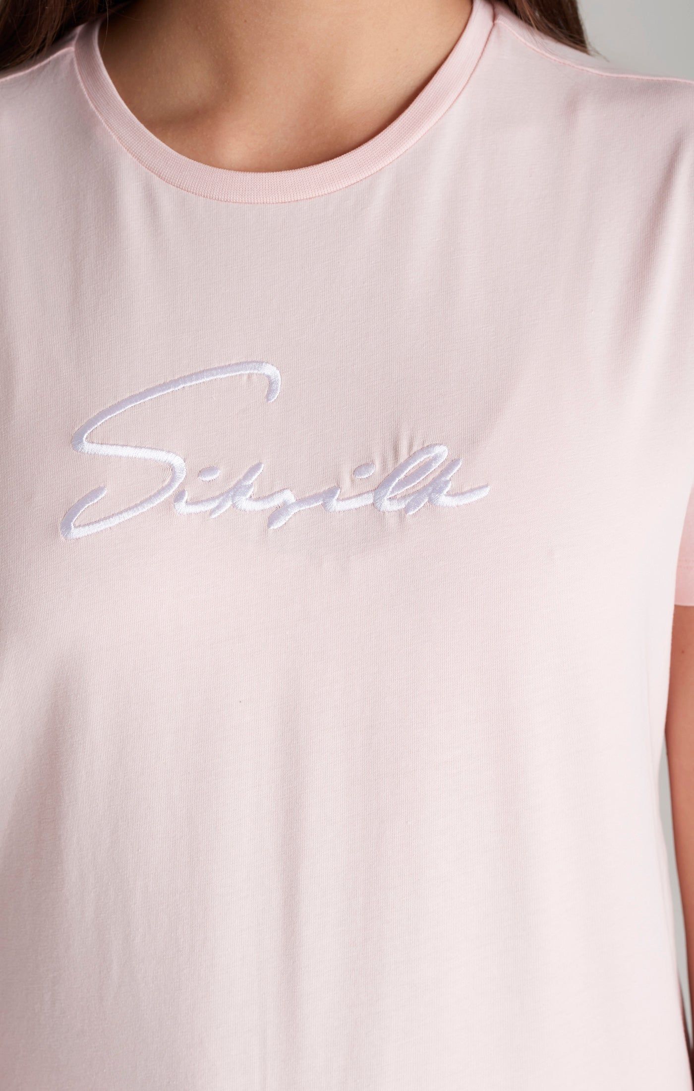 Girls Pink Signature Boyfriend T-Shirt sold by Siksilk product image thumbnail 2