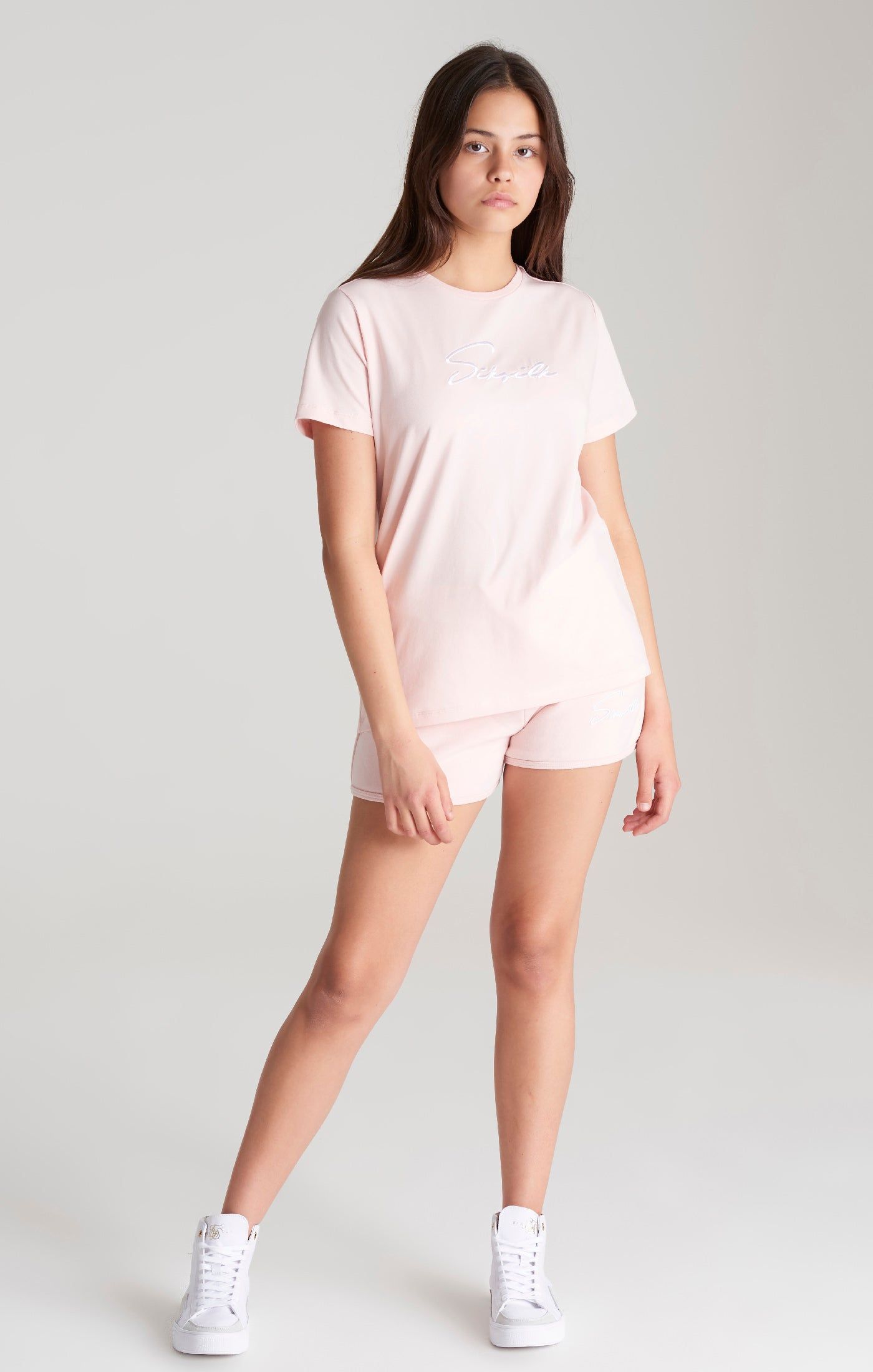 Girls Pink Signature Boyfriend T-Shirt sold by Siksilk product image thumbnail 3