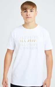 Illusive London Sovereign Tee - White & Gold sold by Siksilk