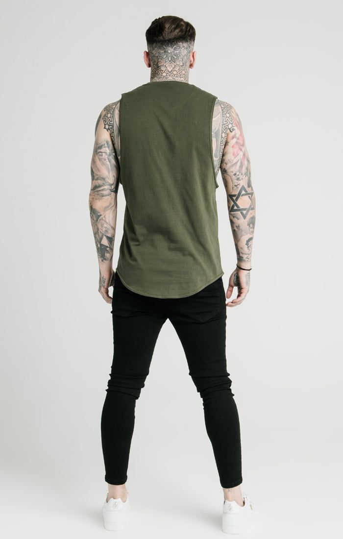 SikSilk Standard Drop Down Vest - Khaki & Gold sold by Siksilk product image thumbnail 3