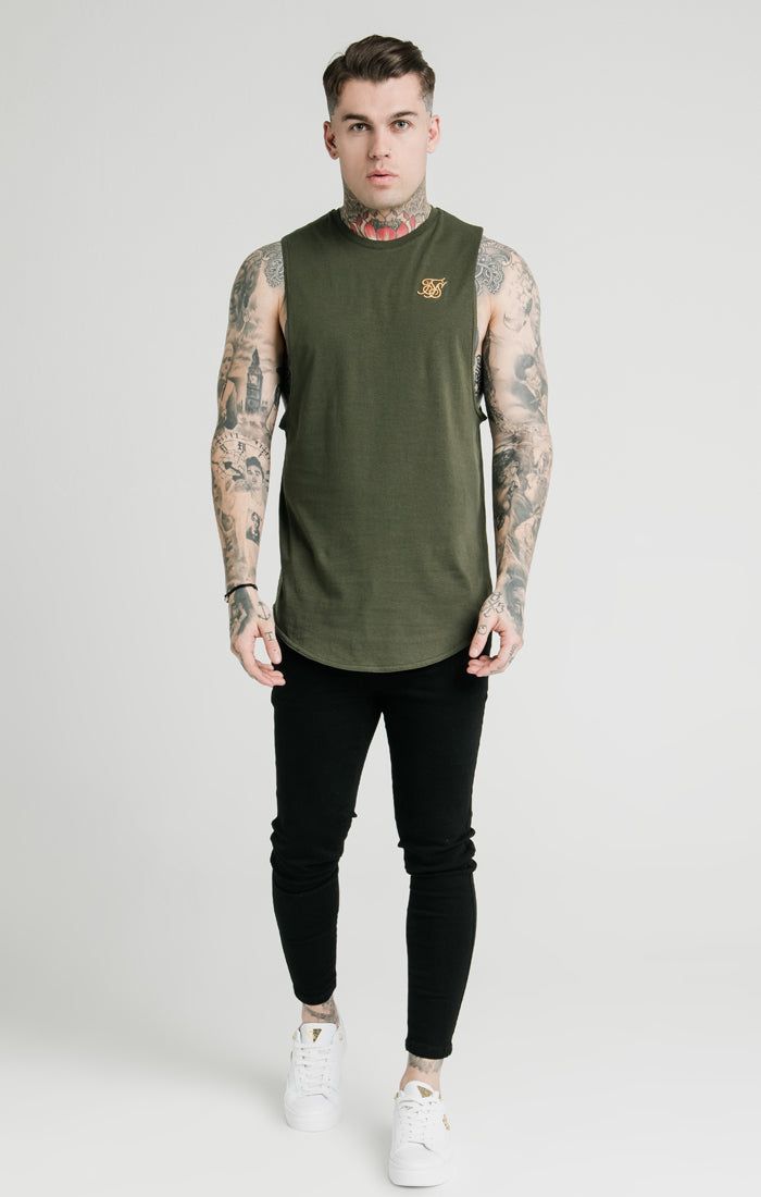 SikSilk Standard Drop Down Vest - Khaki & Gold sold by Siksilk product image thumbnail 2
