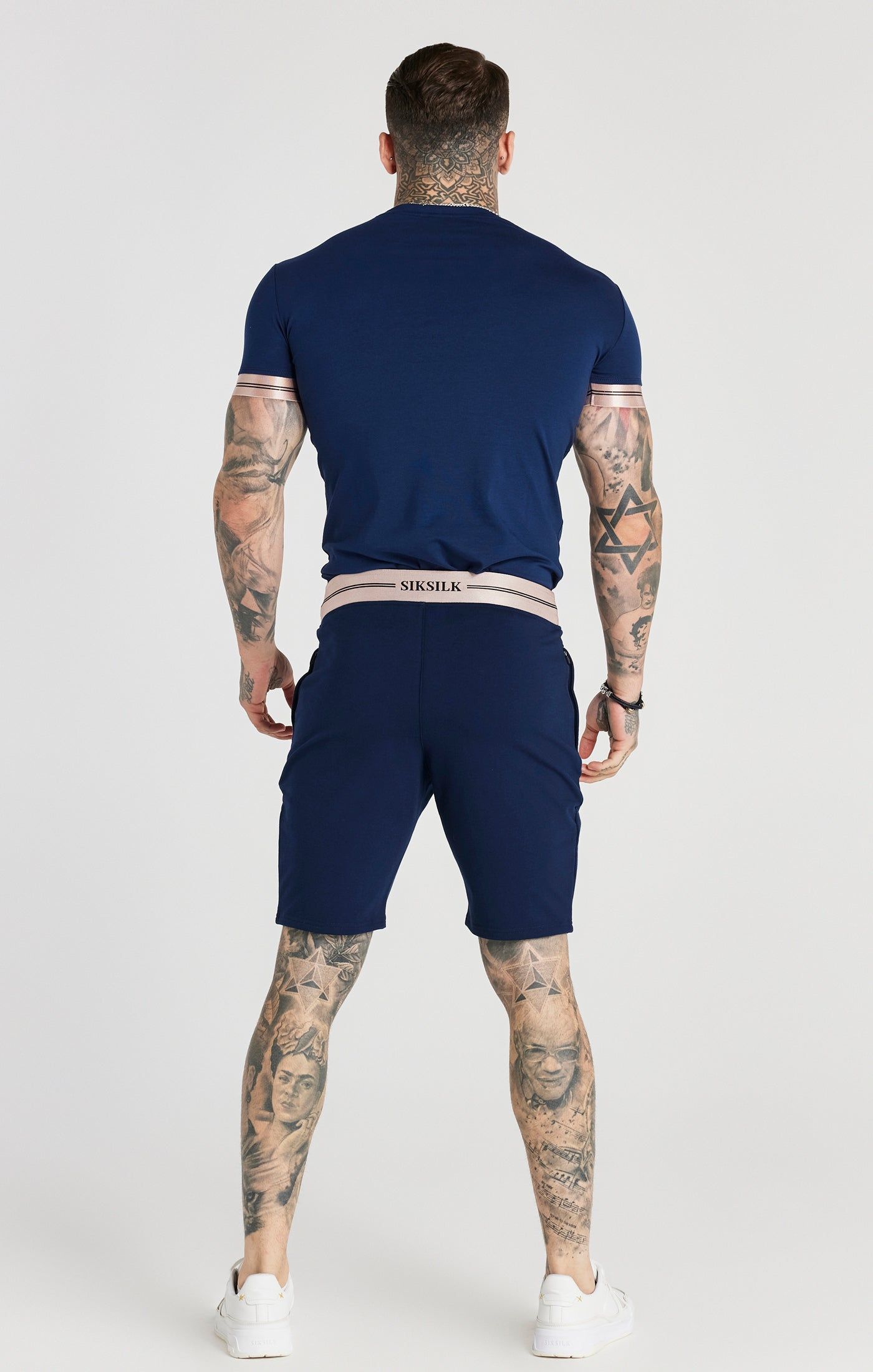 Navy Elastic Cuff T-Shirt sold by Siksilk product image thumbnail 4