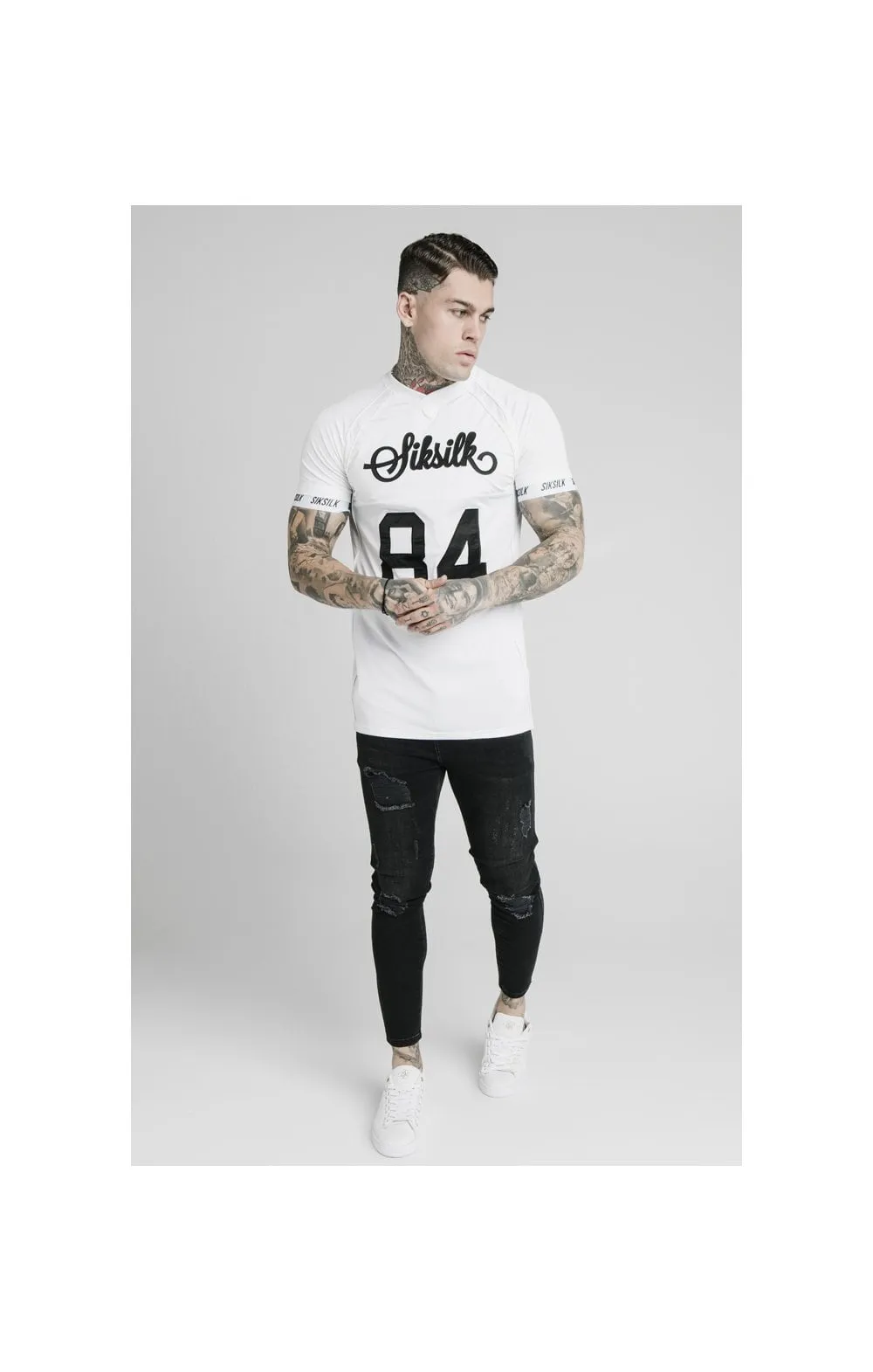 SikSilk Stretch Tee - White sold by Siksilk product image thumbnail 3