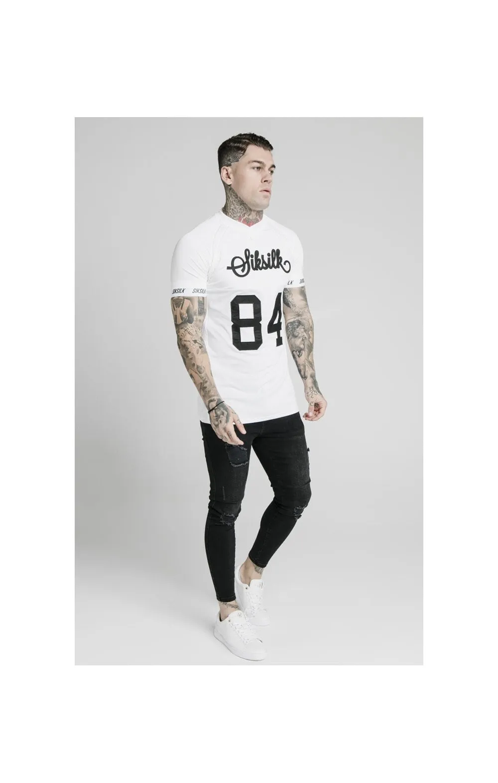 SikSilk Stretch Tee - White sold by Siksilk product image thumbnail 4