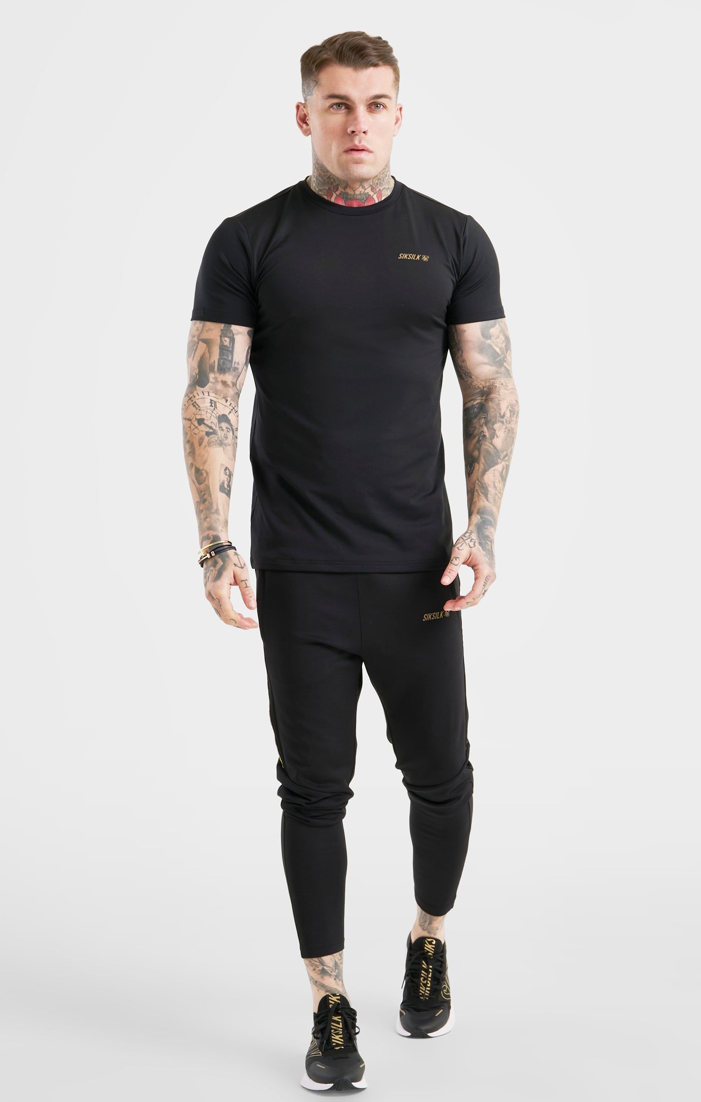 Black Sports Poly T-Shirt sold by Siksilk product image thumbnail 4