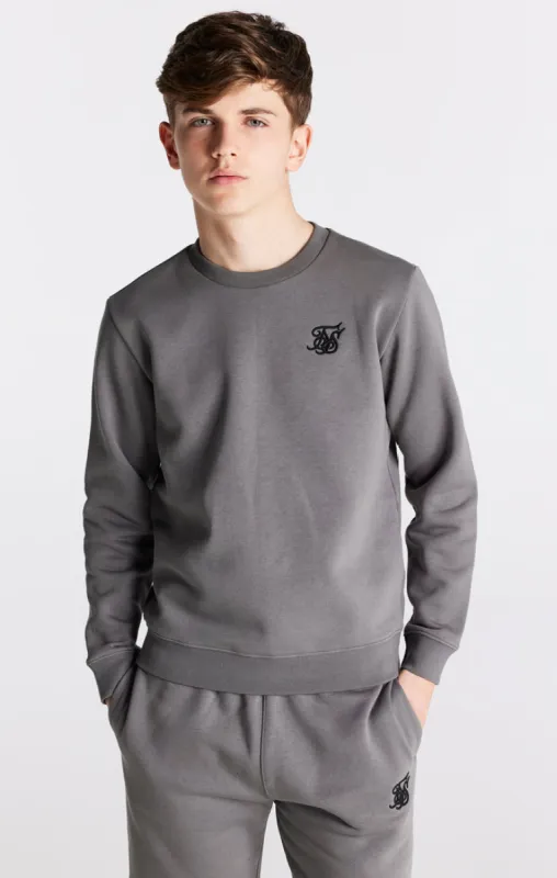 Boys Grey Essentials Sweatshirt sold by Siksilk