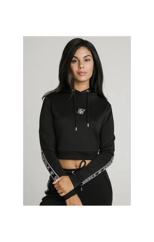 SikSilk Arc Tech Cropped Track Top - Black sold by Siksilk