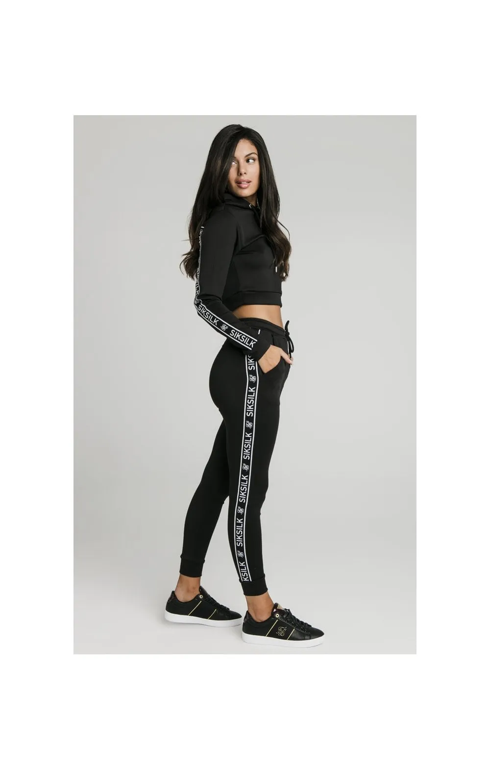 SikSilk Arc Tech Cropped Track Top - Black sold by Siksilk product image thumbnail 3