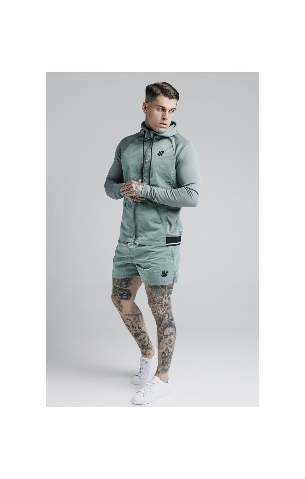 SikSilk Adapt Crushed Nylon Swim Shorts - Pacific sold by Siksilk product image thumbnail 4