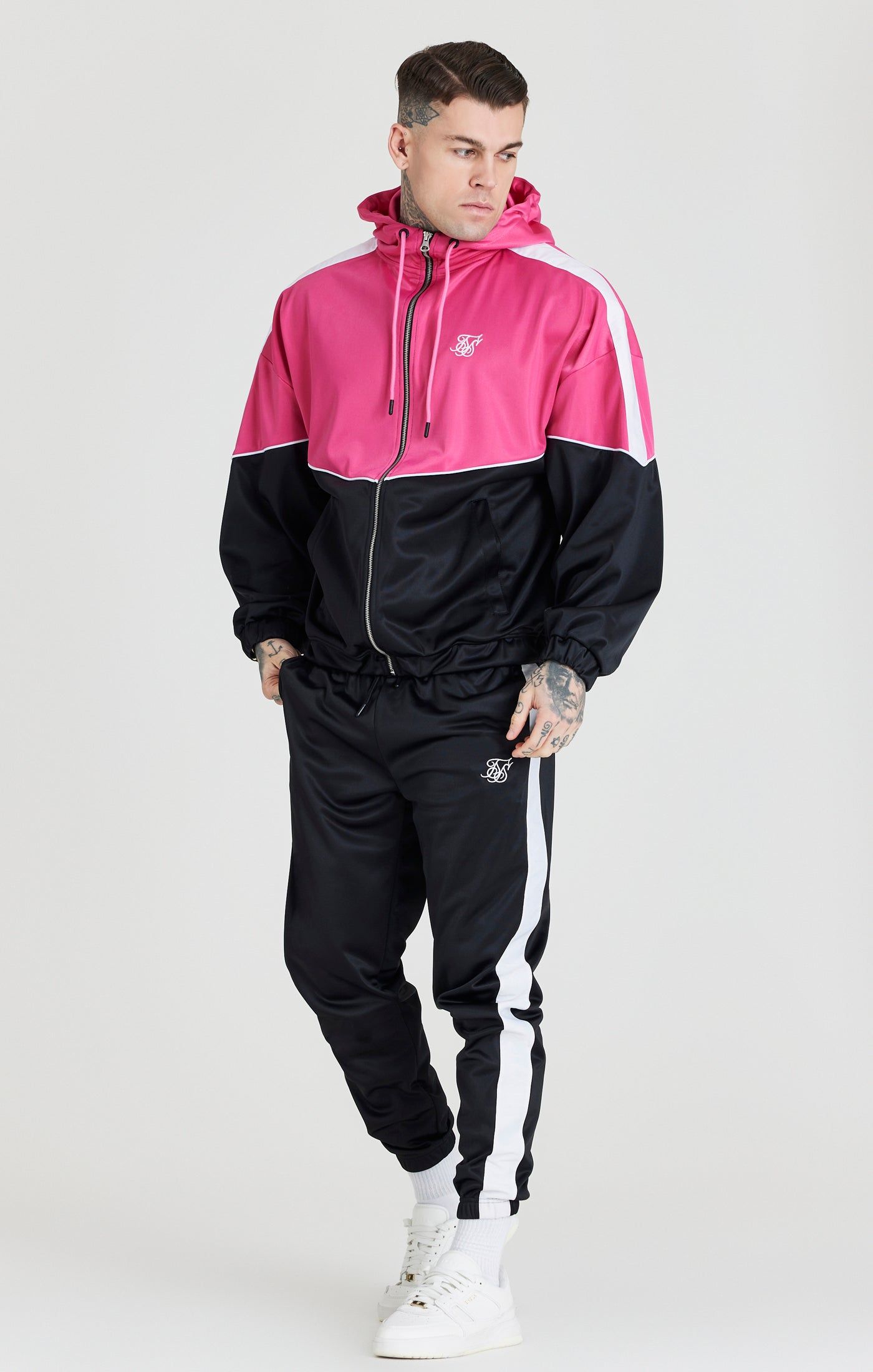 Black Tape Thru Track Pant sold by Siksilk product image thumbnail 4