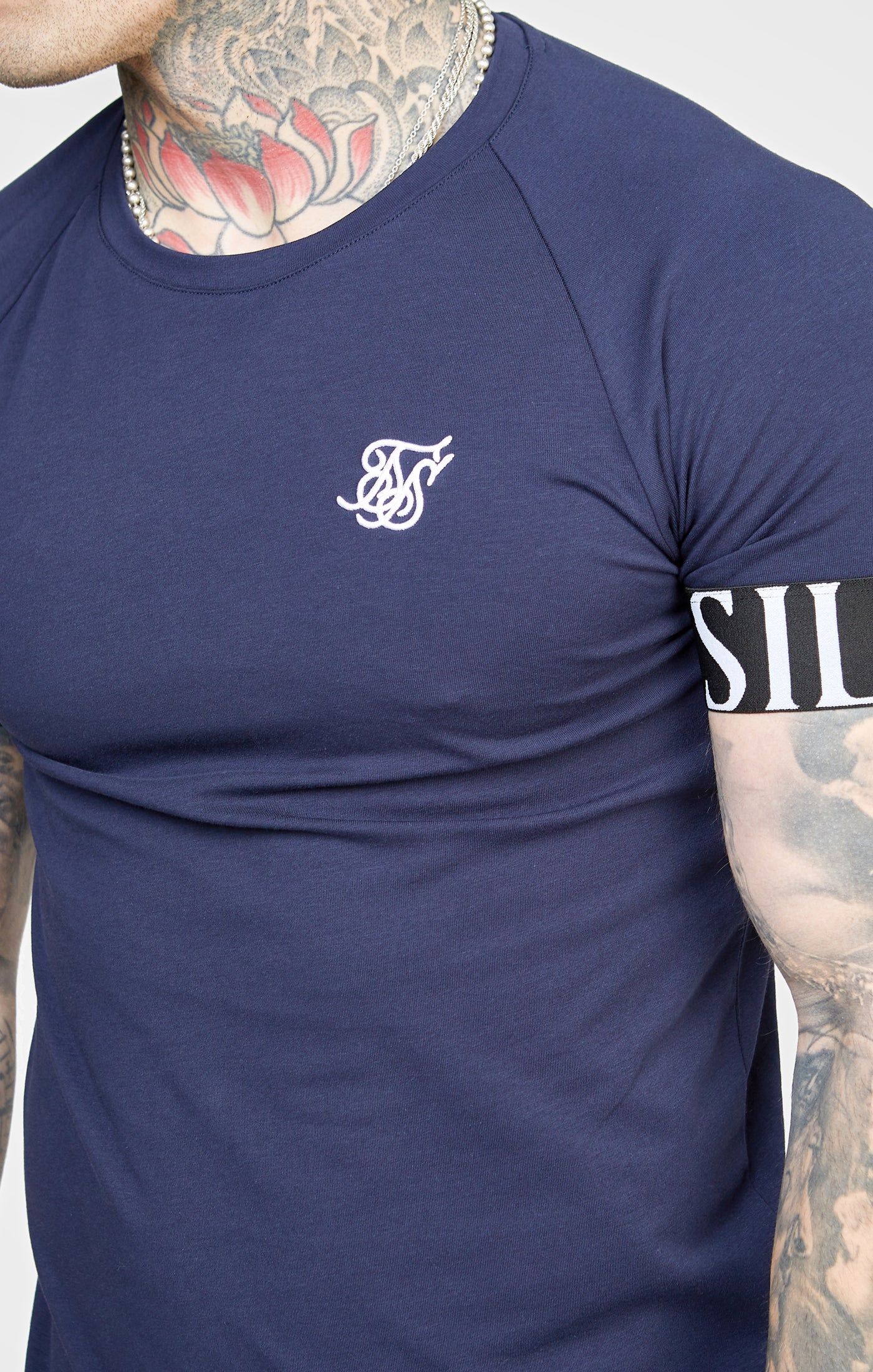 Navy Twin Pack Muscle Fit Tech T-Shirt sold by Siksilk product image thumbnail 2