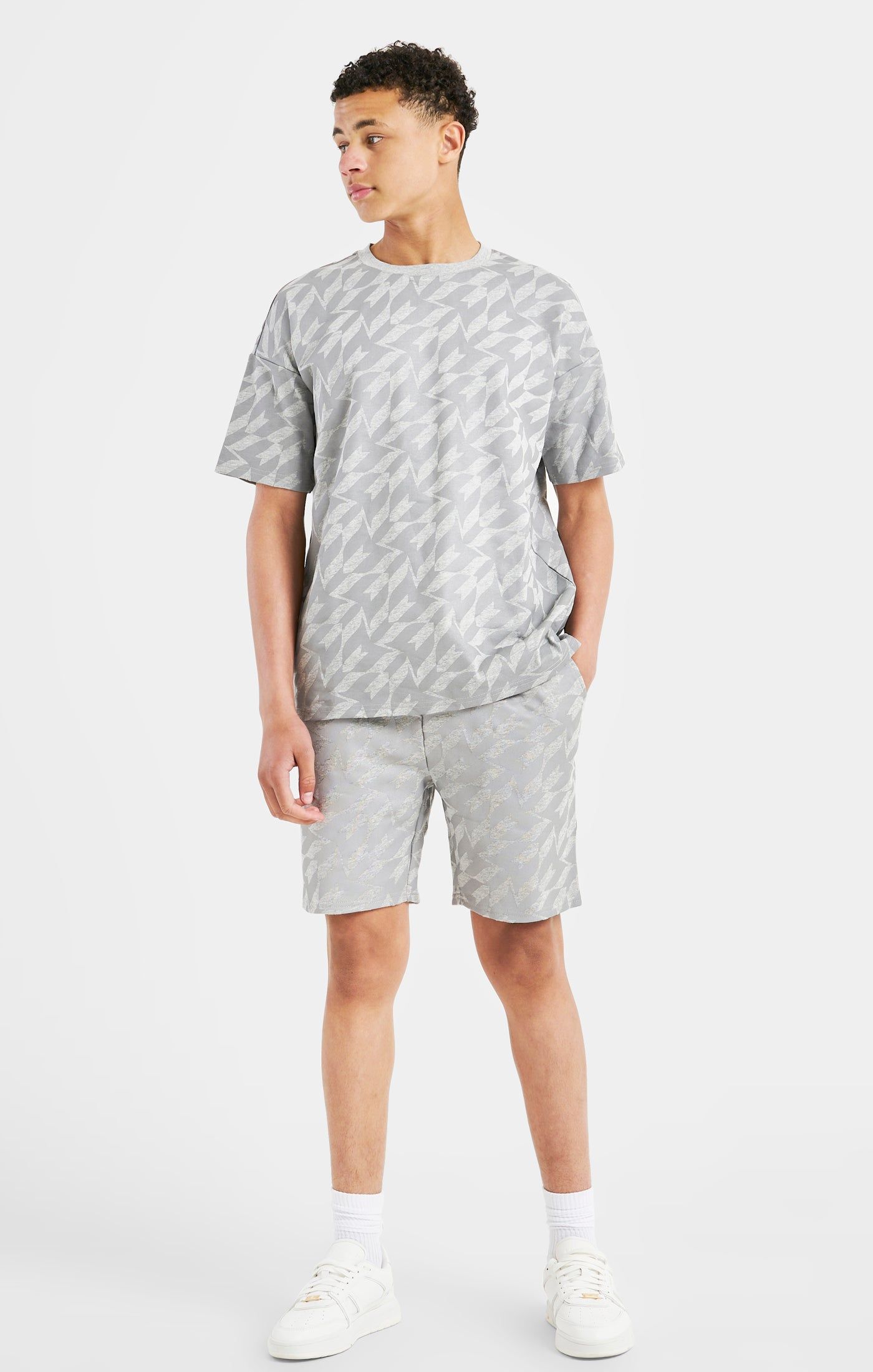 Messi x SikSilk Silver Print Tee - Grey Marl sold by Siksilk product image thumbnail 4
