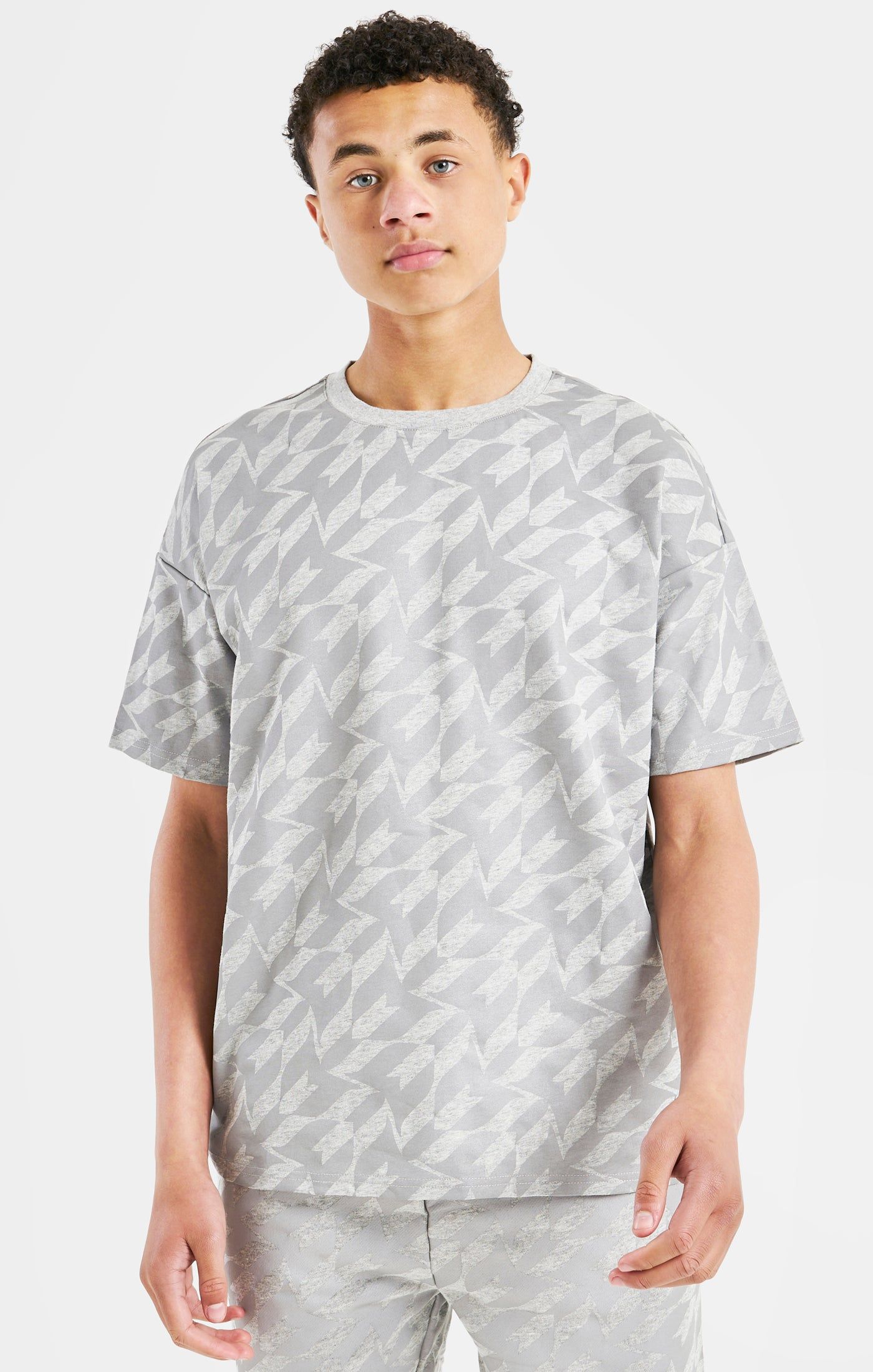 Messi x SikSilk Silver Print Tee - Grey Marl sold by Siksilk