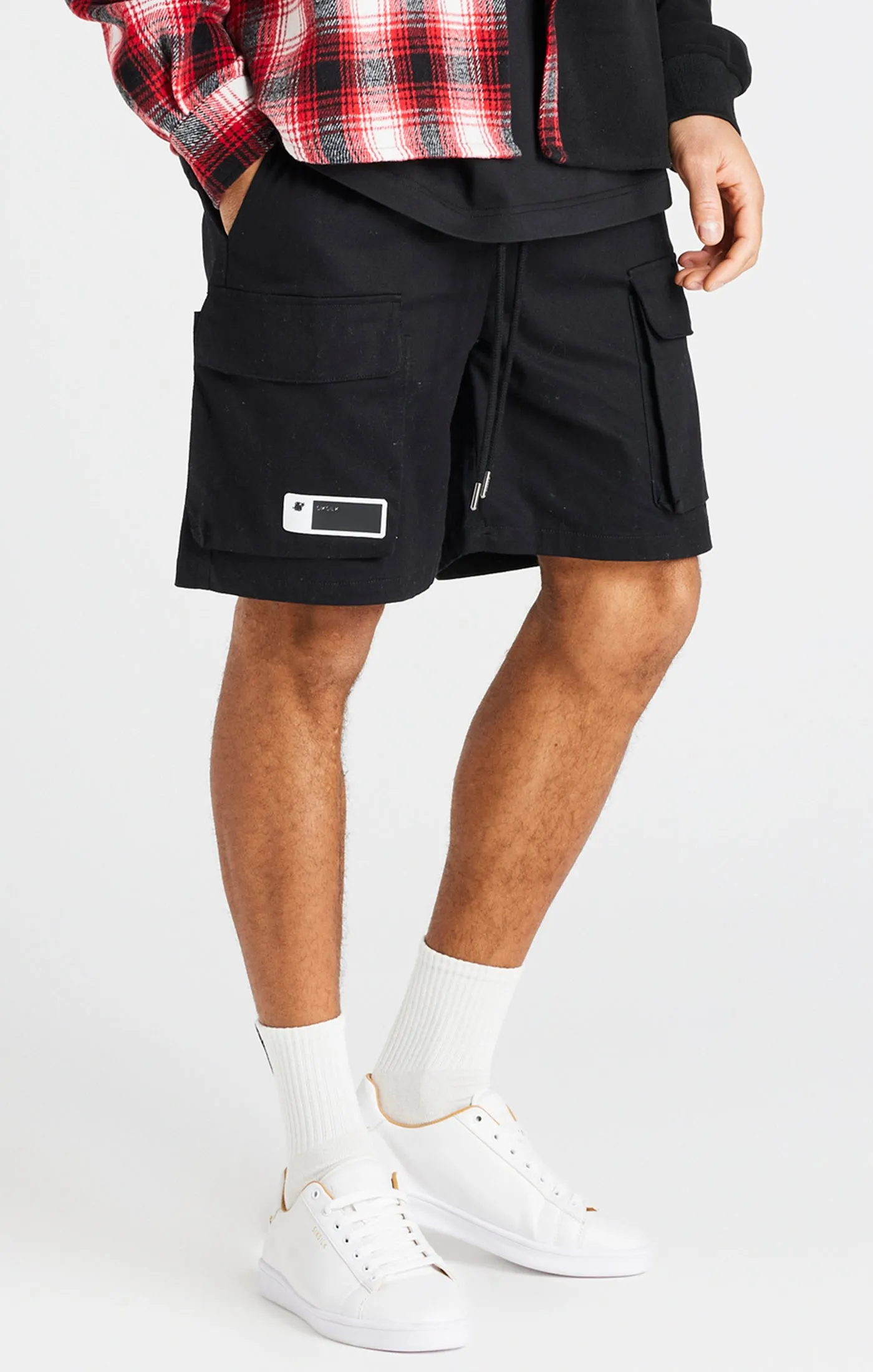 Black Cargo Short sold by Siksilk