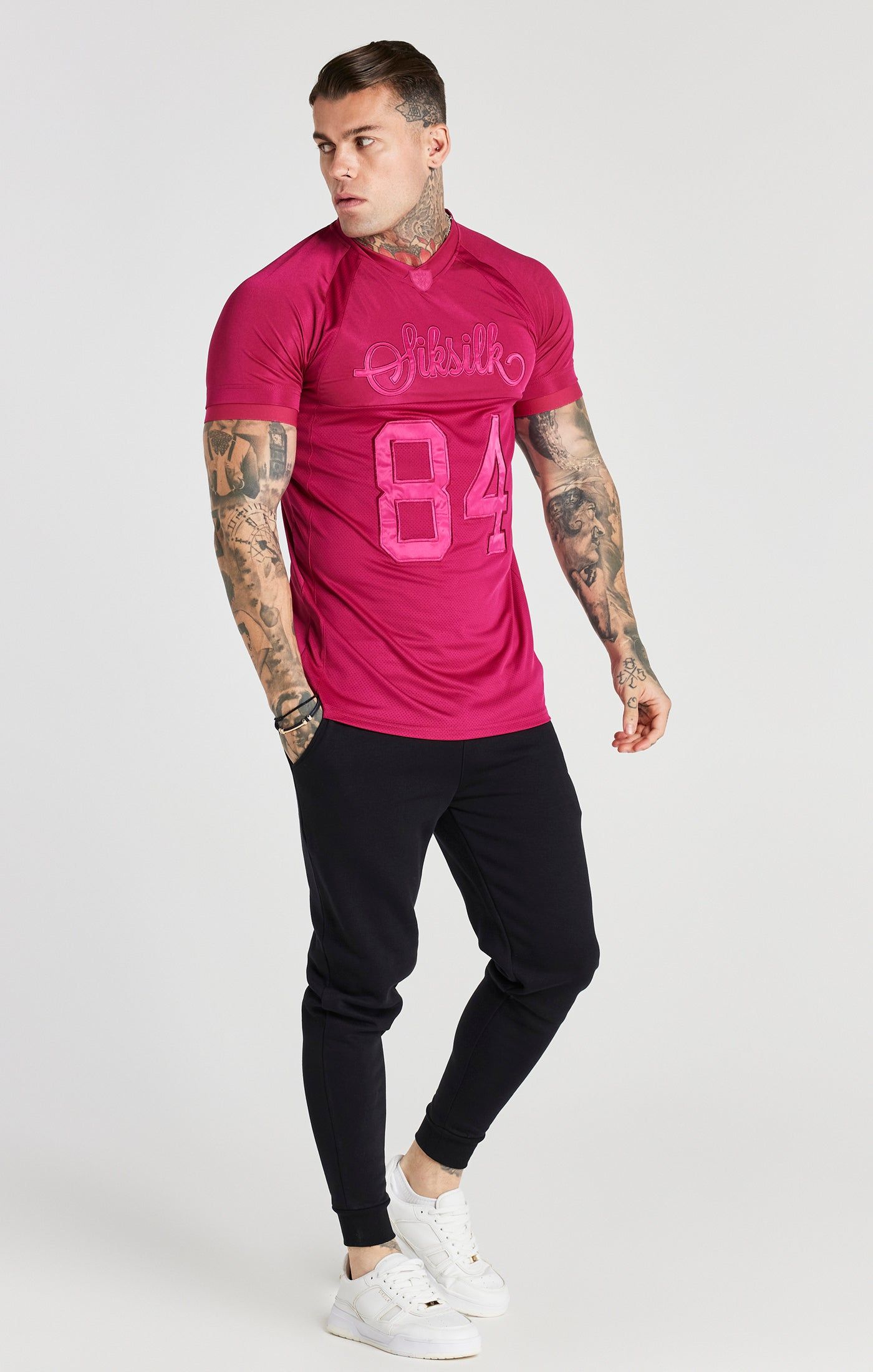 Pink Stretch Sports T-Shirt sold by Siksilk product image thumbnail 3