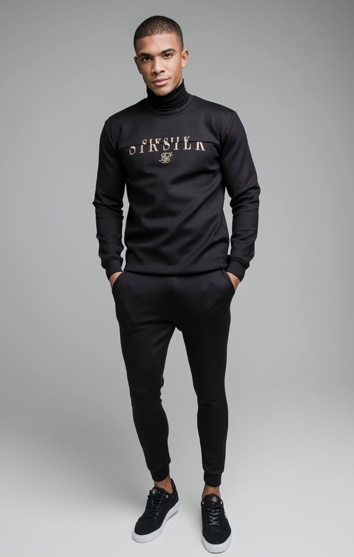 SikSilk Division Crew Neck Sweater - Black sold by Siksilk product image thumbnail 2