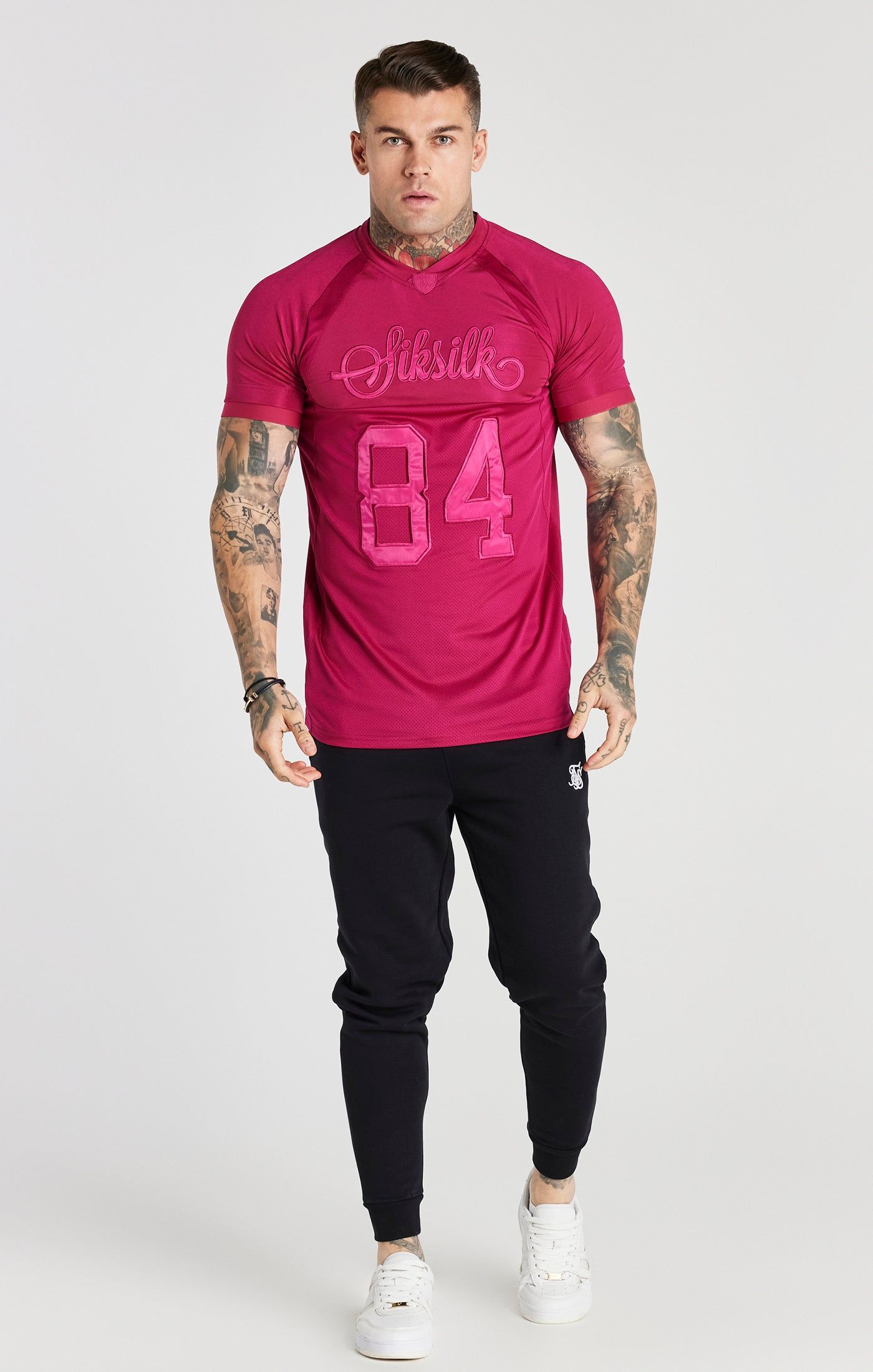 Pink Stretch Sports T-Shirt sold by Siksilk product image thumbnail 2