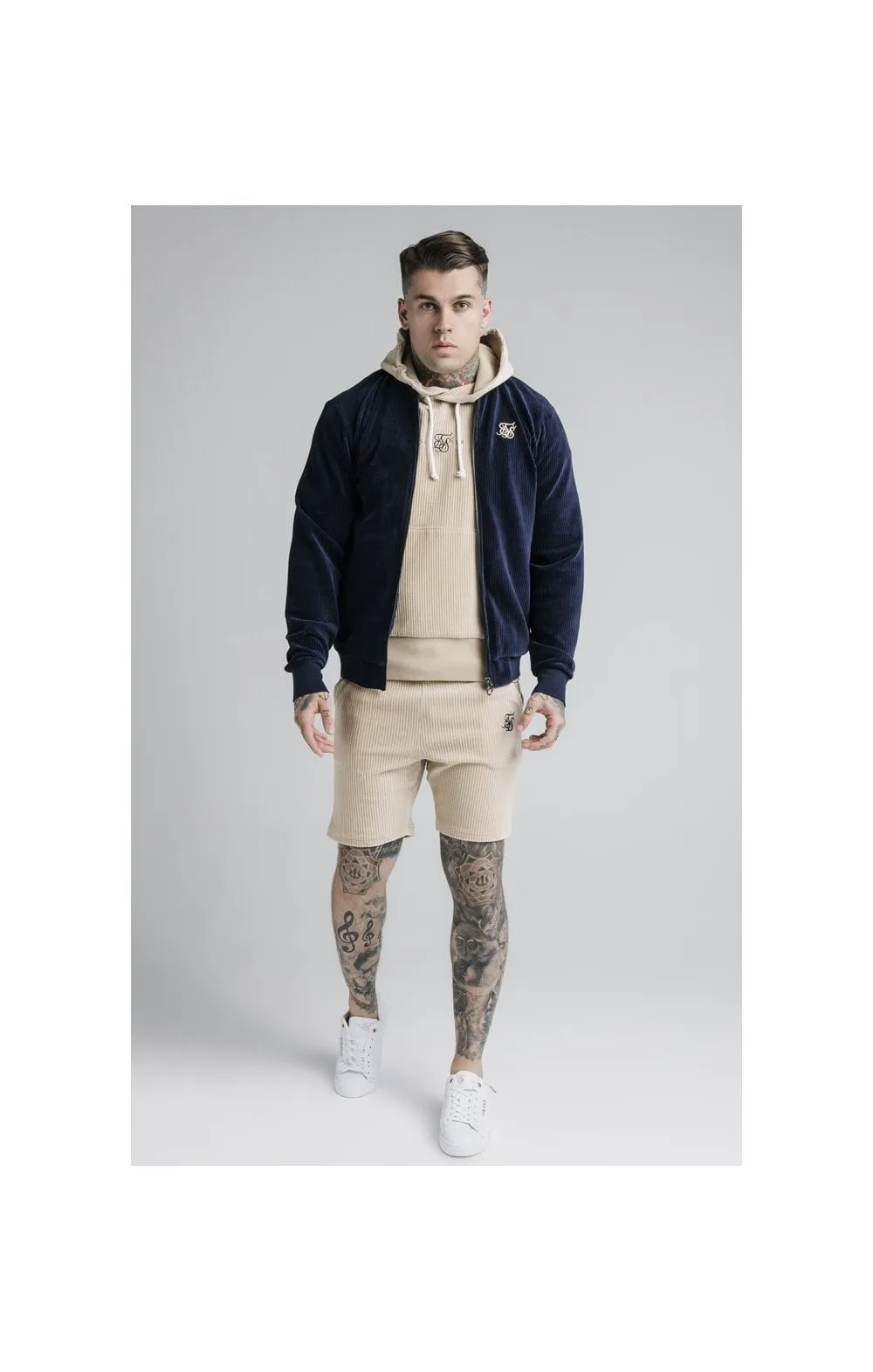SikSilk Allure Corduroy Bomber - Navy sold by Siksilk product image thumbnail 4