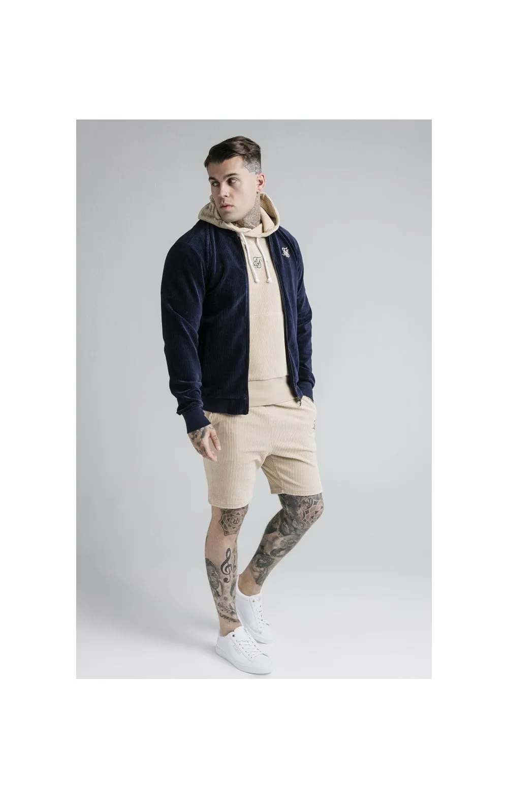 SikSilk Allure Corduroy Bomber - Navy sold by Siksilk product image thumbnail 3