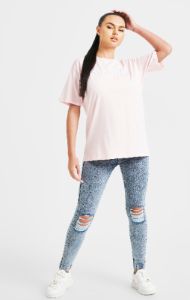 Pink Embroidered Boyfriend T-Shirt sold by Siksilk