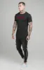 SikSilk Brushed Logo Gym Tee - Black sold by Siksilk