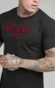 SikSilk Brushed Logo Gym Tee - Black sold by Siksilk