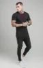 SikSilk Brushed Logo Gym Tee - Black sold by Siksilk