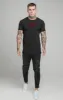 SikSilk Brushed Logo Gym Tee - Black sold by Siksilk