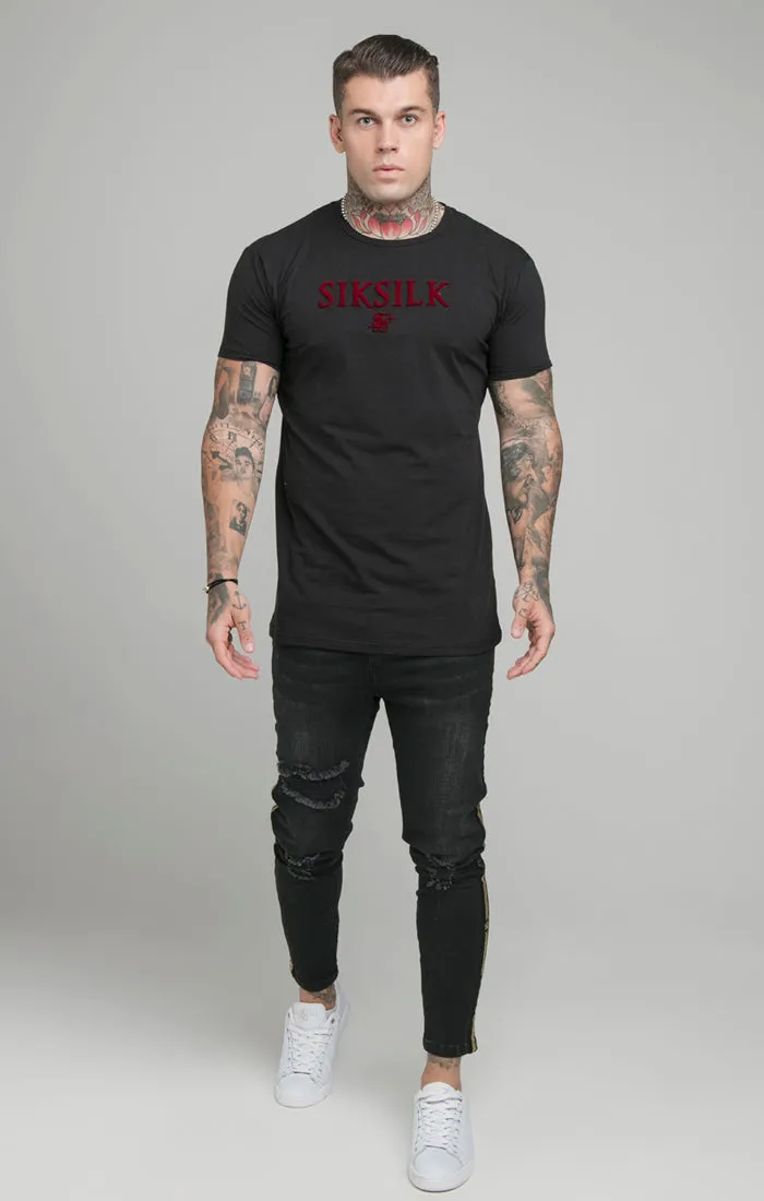 SikSilk Brushed Logo Gym Tee - Black sold by Siksilk product image thumbnail 3