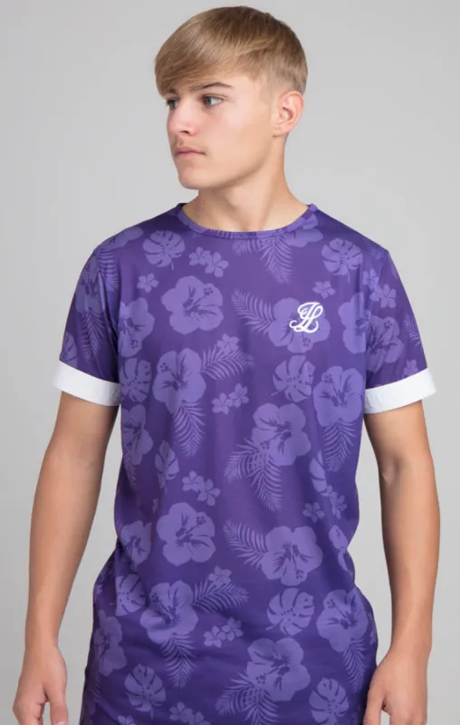 Boys Illusive Purple Floral T-Shirt sold by Siksilk