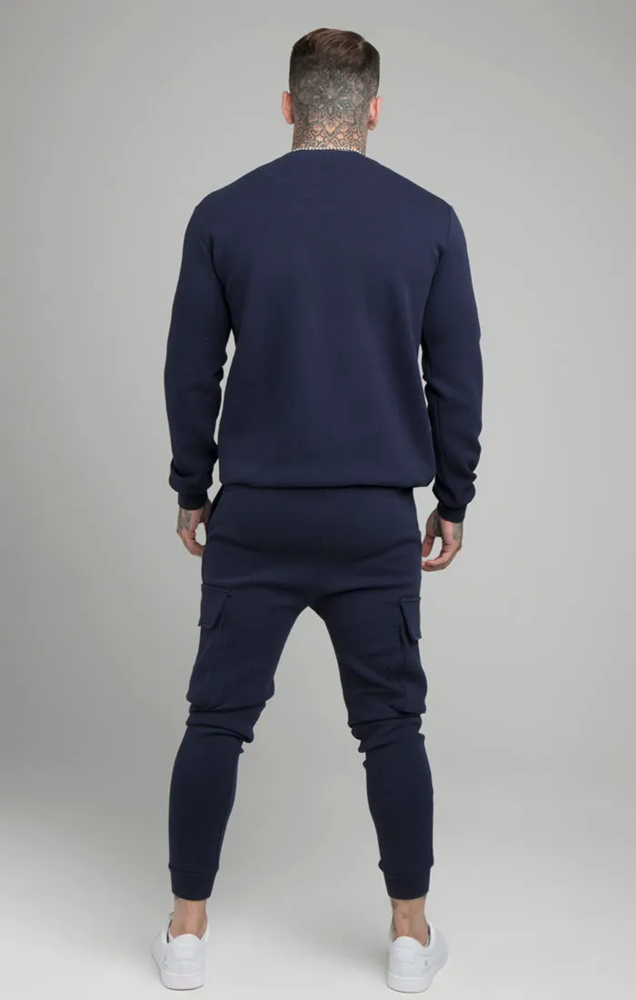 SikSilk Crew Neck Sweater - Navy sold by Siksilk product image thumbnail 4