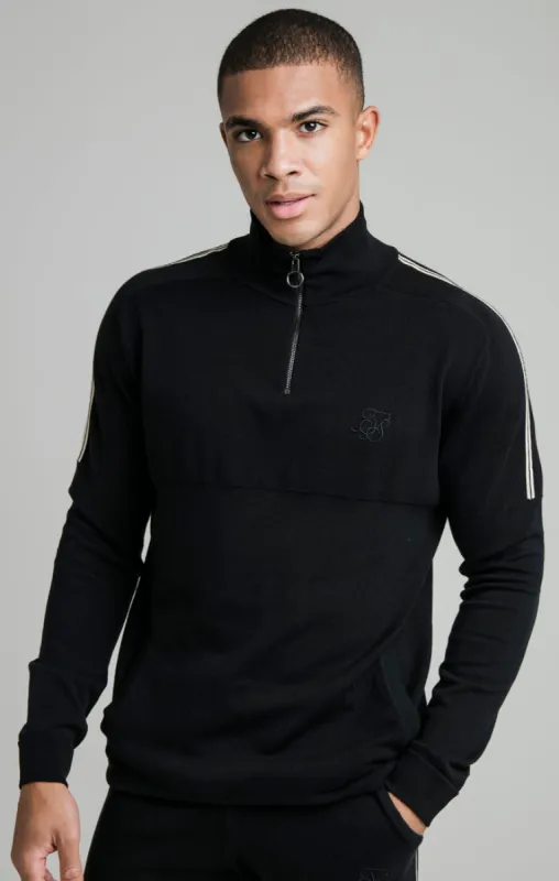 Black Infinity Quarter Zip sold by Siksilk