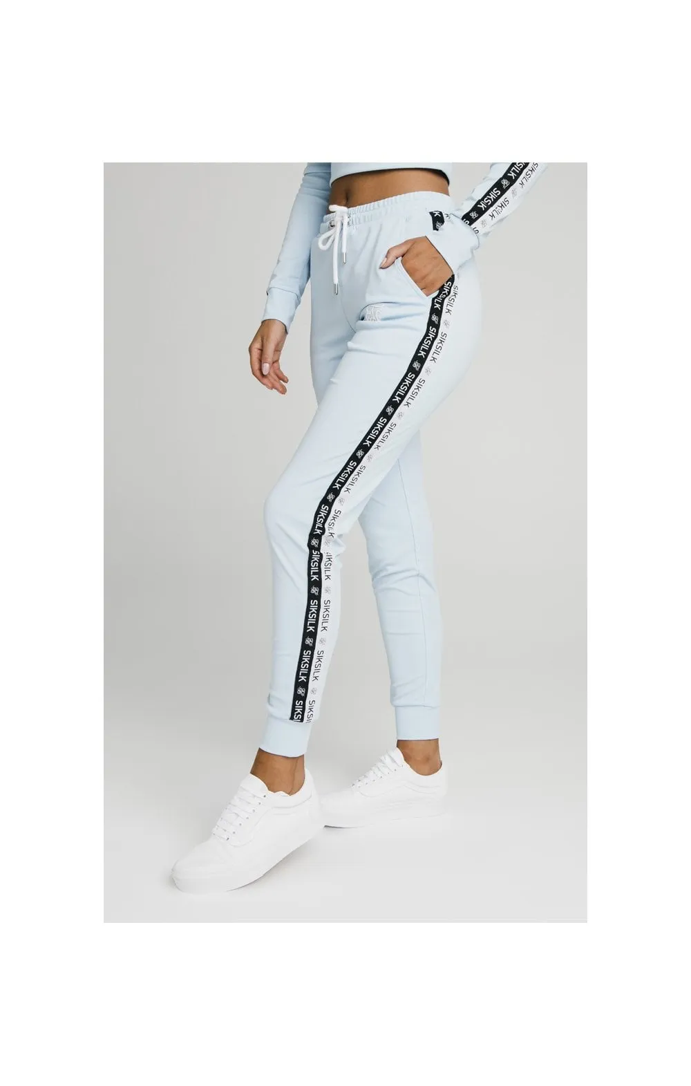 SikSilk Sky Tape Track Pants - Light Blue sold by Siksilk product image thumbnail 4