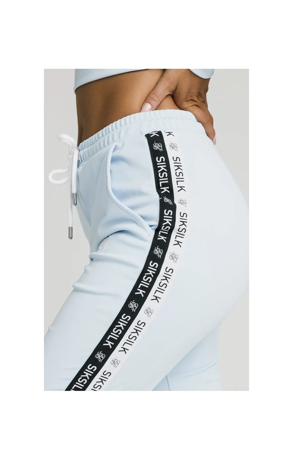 SikSilk Sky Tape Track Pants - Light Blue sold by Siksilk product image thumbnail 2